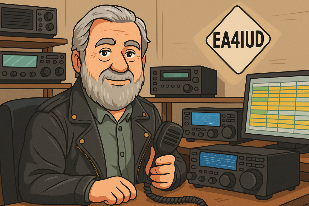 EA4IUD en la sala de radio